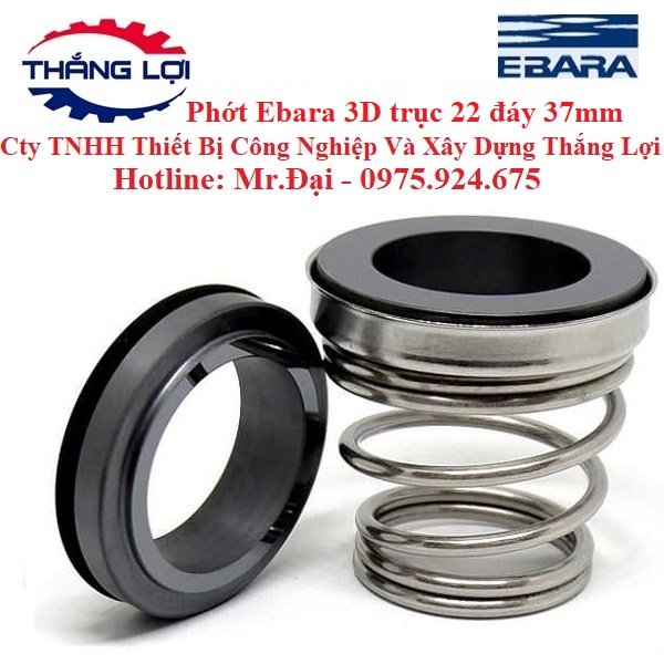Phớt máy bơm Ebara 3D/I 40-200/11 trục 22 đáy 37mm
